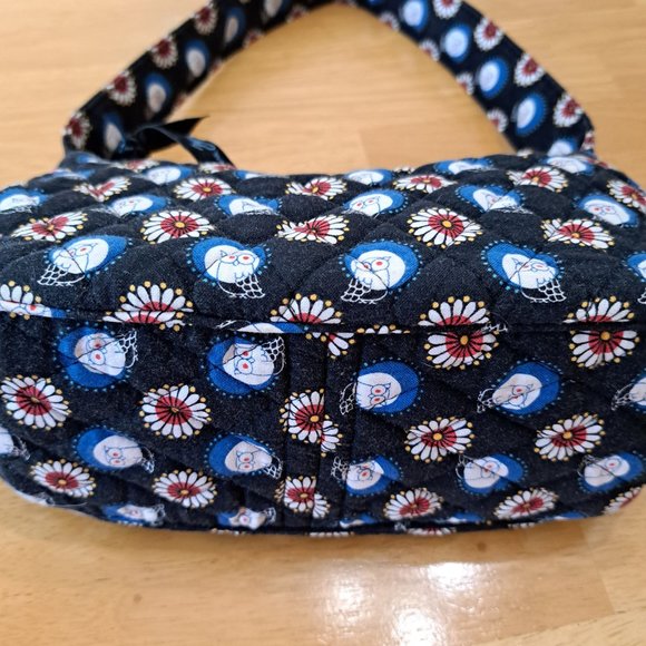 Vera Bradley Night Owl Maggie Style Shoulder Bag Purse Fall 2008 Line Retired - Picture 9 of 9